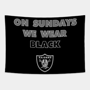 Raiders "On Sundays We Wear Black" Tapestry