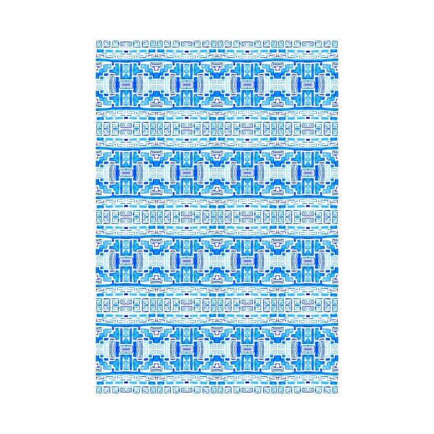 Native Tribal Pattern Blue by ZeichenbloQ