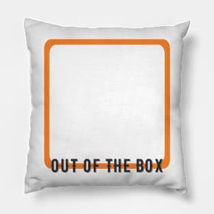 Out Of The Box Orange Black Pillow