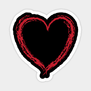 Heart Valentine Love Shirt - Hand Drawn Doodle Magnet