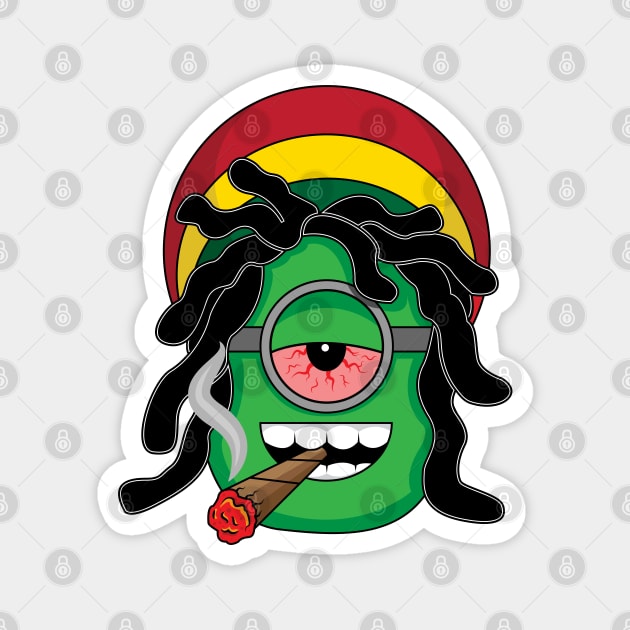 Rasta Minion Magnet by MightyShroom