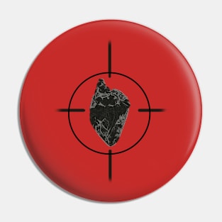 shoot on Heart Pin