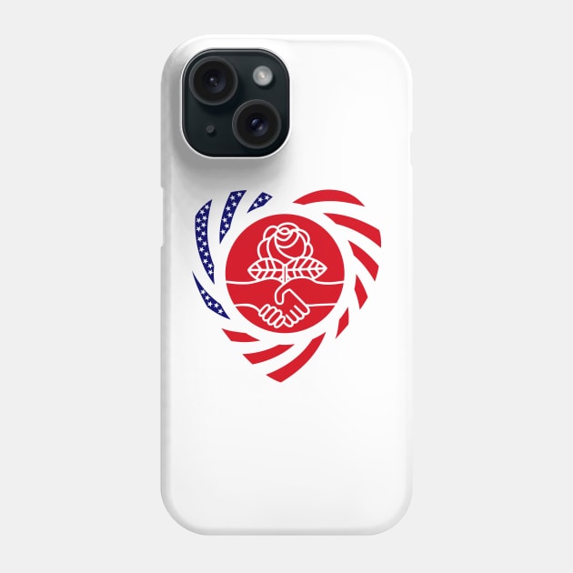 Democratic Socialist Murican Patriot Flag Series (Heart) Phone Case by Village Values