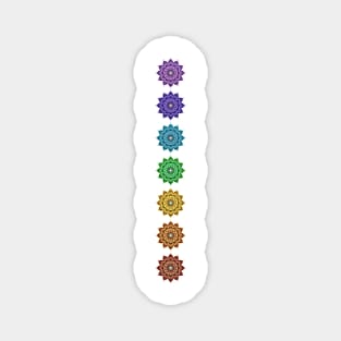 Rainbow of chakra mandalas (7 colors) Magnet
