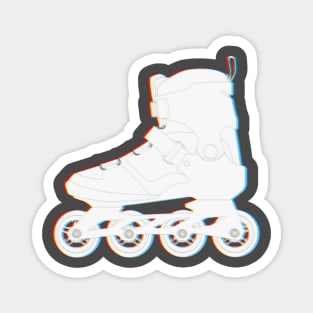 Rollerbla glitch design - Dynamic rollerblade and Inline skate Magnet