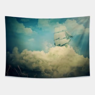 air floating boat Tapestry