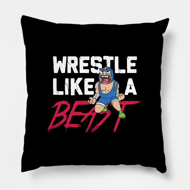 Funny Wrestling Shirts I kayfabe wrestle gift Pillow by biNutz