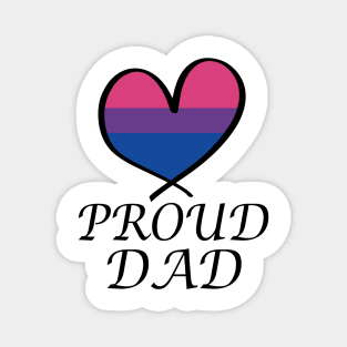 Proud Dad LGBT Gay Pride Month Bisexual Flag Magnet