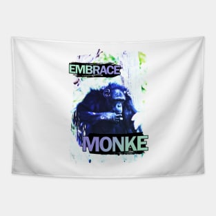 Embrace Monke Tapestry