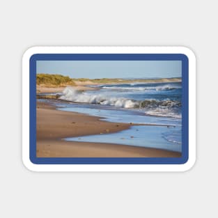 Blustery Day and Stormy Sea at Druridge Bay Magnet