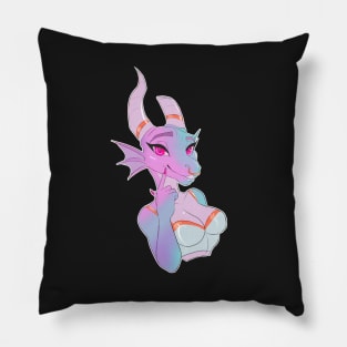 Holographic Dragon Girl Pillow