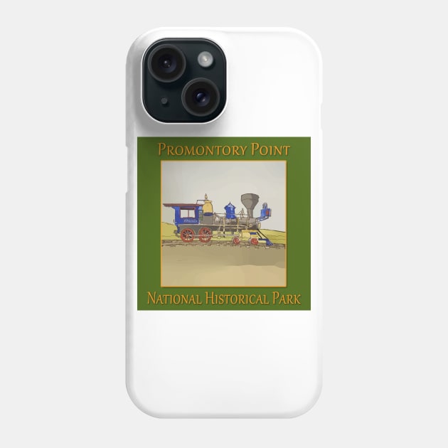 Old Steam Engine from the Golden Spike reenactment at Promontory Point Phone Case by WelshDesigns