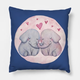 Elephant Couple Pillow