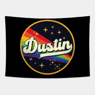 Dustin // Rainbow In Space Vintage Style Tapestry