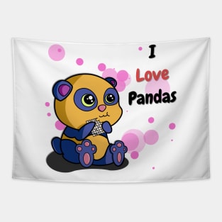 I Love Pandas | Python Dawn Black Tapestry