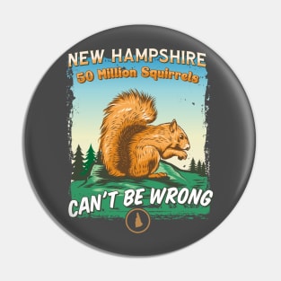 NEW HAMPSHIRE SQUIRREL Pin