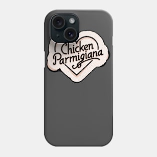 Chicken Parmigiana Retro Chicken Parm Heart Phone Case