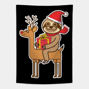 Sloth Xmas Tapestry