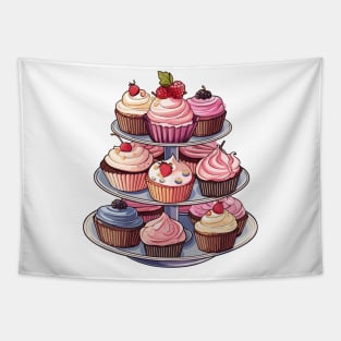 Cupcake tray Sweets Treats Birthday Baker Chef Tapestry