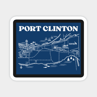 Port Clinton Map Art Magnet