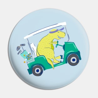 Golf Carting Dino Pin