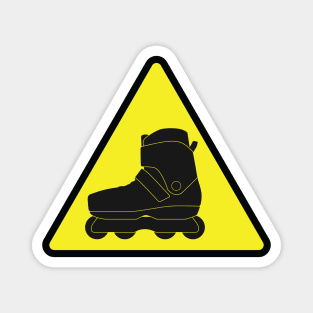 Warning sign - Inline skate & rollerblade zone Magnet