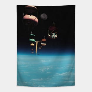 The Best View In The World - Space Aesthetic, Retro Futurism, Sci Fi Tapestry