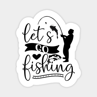 Wishing I Was Fishing - Less Talk More Fishing - Gift For Fishing Lovers, Fisherman - Black And White Simple Font Magnet