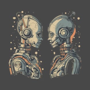Two cyborgs in love - Love is love T-Shirt