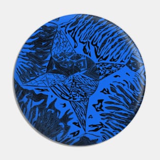 Zentangle Art - Black & Blue colours Pin