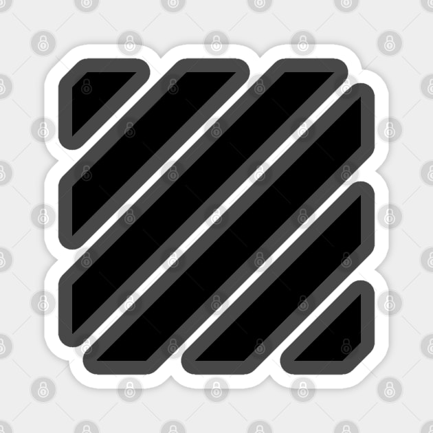 Black and Transparent Stripes Magnet by XTUnknown