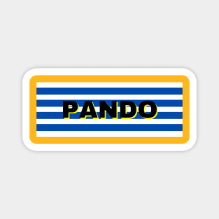 Pando City in Uruguay Flag Stripes Magnet