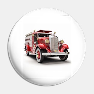 Art Deco Fire Truck Pin