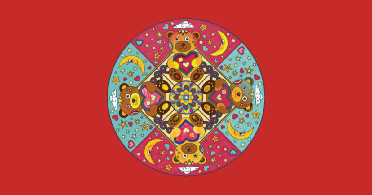 Download Teddy Bear Mandala Svg Design - Free Layered SVG Files - Download Teddy Bear Mandala Svg Design ...