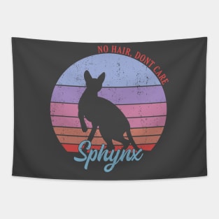 Retro Sphynx Cat Tapestry