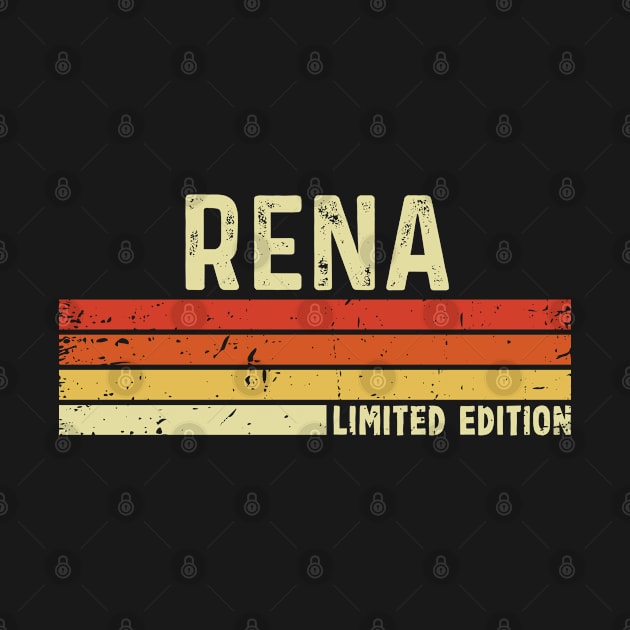 Rena Name Vintage Retro Limited Edition Gift by CoolDesignsDz