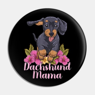 Dachshund Mama Floral Lover Pin