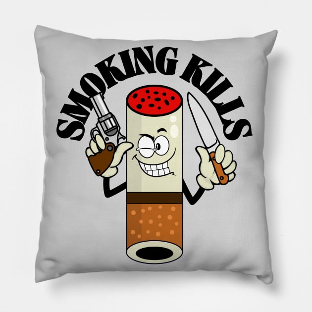 Smoking Kills Pillow by FullOnNostalgia