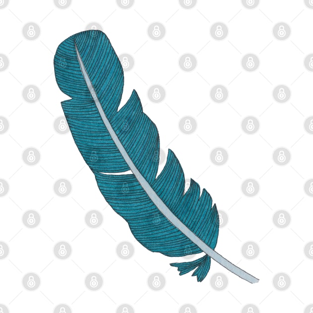 Blue Feather by sallycummingsdesigns