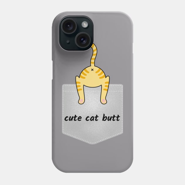 cute cat butt Phone Case by Improvisations