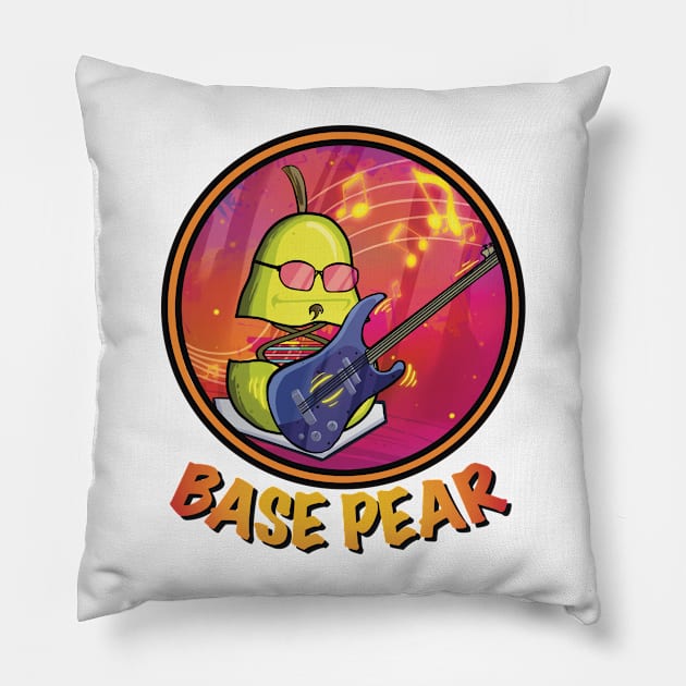 Base Pair (Bass Pear) a science and music pun Pillow by Owl-Syndicate