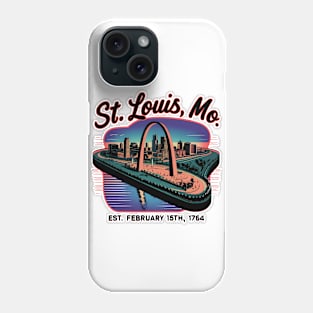 St. Louis MO. Souvenir Vintage Nostalgic Cityscape tee Phone Case
