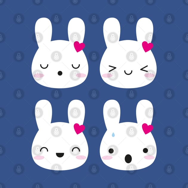 Kawaii Bunny Emotions by marcelinesmith