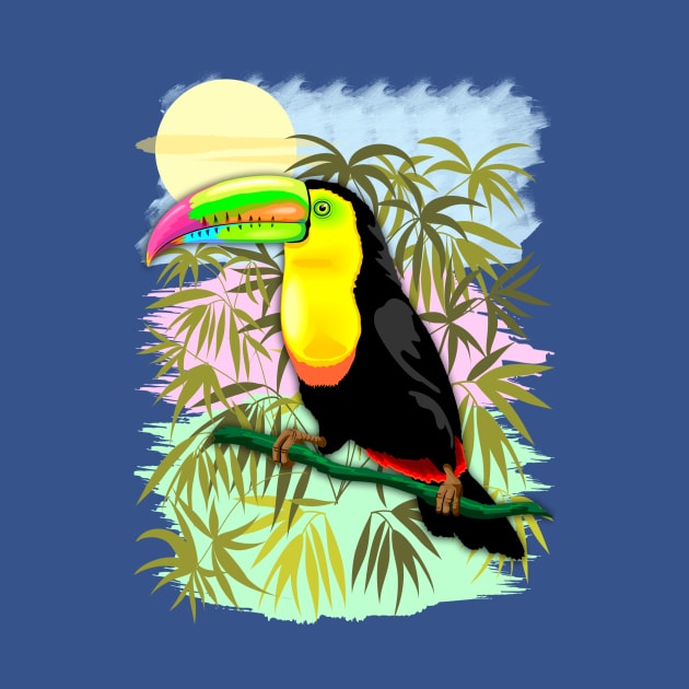 Toucan Wild Bird from Amazon Rainforest by BluedarkArt