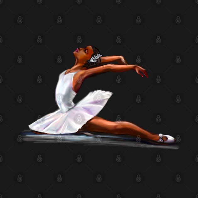 African American ballerina 3 - brown skin ballerina dancing by Artonmytee