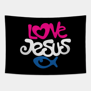 Love Jesus Tapestry