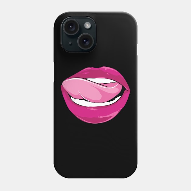 Pink tongue Phone Case by PallKris