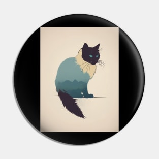 Ragdoll Cat 1 - Japanese Retro Art Pin