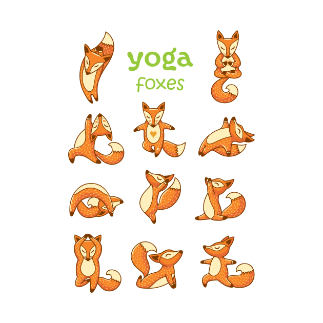 Yoga Foxes by juyodesign