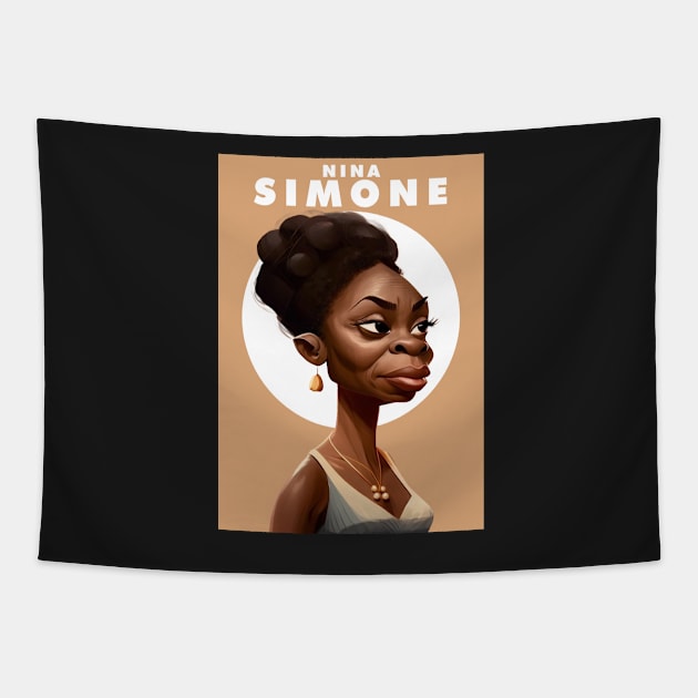 Copie de NINA SIMONE PORTRAIT Tapestry by Labonneepoque